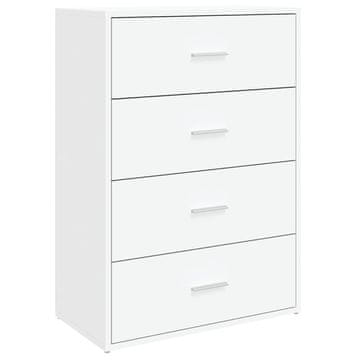 Vidaxl Komoda bela 60x31x84 cm inženirski les