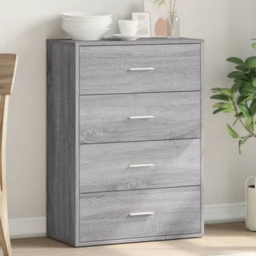 Vidaxl vidaXL Predalnik, siv hrast sonoma, 60x31x84 cm, material na osnovi lesa