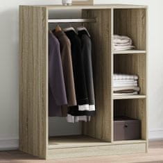 Vidaxl Garderobna omara črna 77x48x102 cm iverna plošča