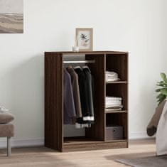 Vidaxl Garderobna omara rjavi hrast 77x48x102 cm inženirski les