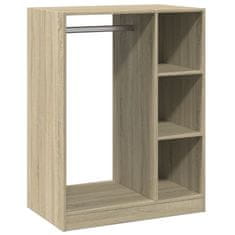 Vidaxl Garderobna omara črna 77x48x102 cm iverna plošča