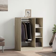 Vidaxl Garderobna omara črna 77x48x102 cm iverna plošča