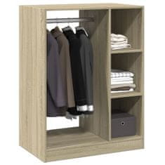 Vidaxl Garderobna omara črna 77x48x102 cm iverna plošča