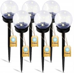 LUMILED 6x Solarna vrtna svetilka LED do země GLORIS 10cm IP44 3000K Toplo bela