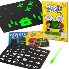 Ikonka Aga Čarobna svetlobna risalna tabla + kreativni komplet UV per