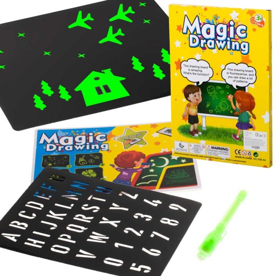Ikonka Aga Čarobna svetlobna risalna tabla + kreativni komplet UV per