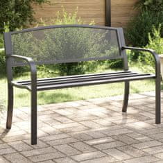 Vidaxl Vrtna klop 119 cm črno jeklo
