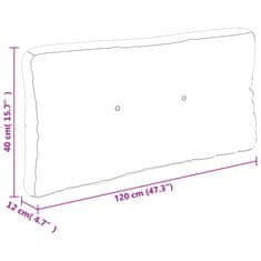 Vidaxl Blazina za kavč iz palet mornarsko modra 120x40x12 cm