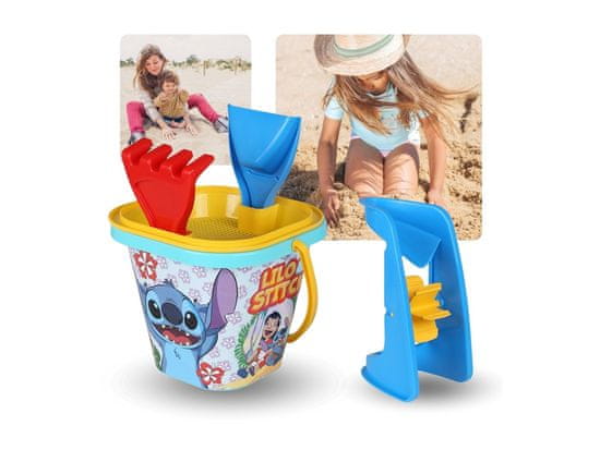 Disney DISNEY Stitch Set za igranje v pesku, vedro z dodatki