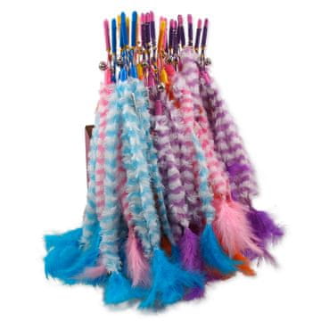 Magic cat Igrača za razstavljanje MAGIC CAT duda bombažna s perjem 36 cm + 45 cm 24 kosov