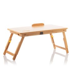 InnovaGoods Zložljiva stranska miza iz bambusa Lapwood