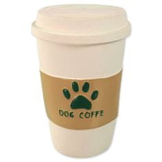Dog Fantasy Hračka DOG FANTASY Latex kelímek káva se zvukem bílá 12 cm