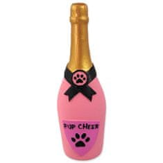 Dog Fantasy Hračka DOG FANTASY Latex láhev sekt se zvukem růžová 16,5 cm