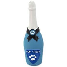 Dog Fantasy Hračka DOG FANTASY Latex láhev sekt se zvukem modrá 16,5 cm