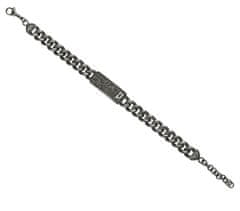 Police Masivna črna jeklena zapestnica za moške Wire PEAGB0033803