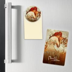 Magnet Alfons Mucha - Poletje, okrogel 5 cm