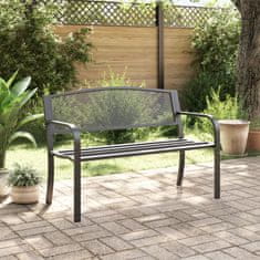 Vidaxl Vrtna klop 119 cm črno jeklo