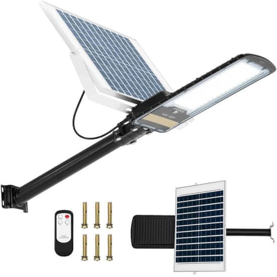 shumee Zunanja urbana ulična solarna svetilka s senzorjem mraka 96 x LED 100 W PILOT
