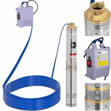 shumee Potopna črpalka za globok vodnjak STAL 500 W 6000 l/h do 43 m