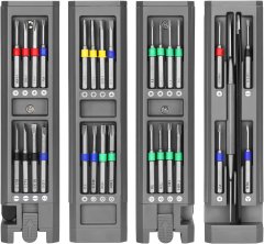 BergMont Komplet natančnih izvijačev 32 v 1, nastavkov za precizni izvijač, orodja za popravilo elektronike, Torx, križ, ploščat, magnet