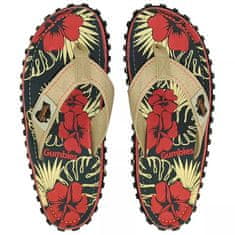 GUMBIES Japanke bež 42 EU Islander Denim Hibiscus