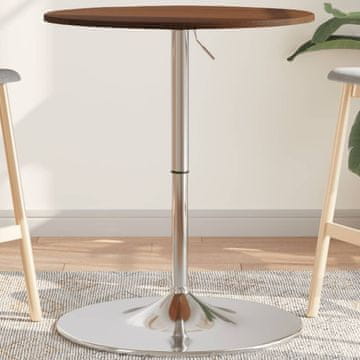 shumee Barska miza temno rjava Ø60x89.5 cm trdna hrastovina