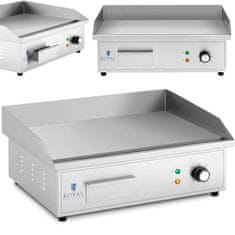 Royal Catering Gladka električna žar plošča 530 x 350 mm 3000 W