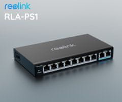 Reolink RLA-PS1 PoE switch / stikalo, 120W, do 8 kamer, 4KV, Plug & Play