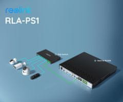 Reolink RLA-PS1 PoE switch / stikalo, 120W, do 8 kamer, 4KV, Plug & Play