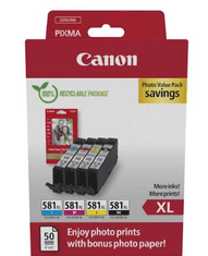 Canon komplet XL črnil (cijan, magenta, rumena, črna) + PP-201 Foto papir, za TS705/6350/835