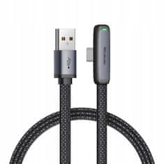 Mcdodo MCDODO KOTNI USB-C KABEL ZA HITRO POLNJENJE USB TIPA C 6A 100W ČRN 2M