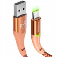 Mcdodo MCDODO USB-C HITRI POLNILNI KABEL ZA SAMSUNG USB POLNILEC TIPA C LED 1M