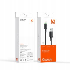 Mcdodo MCDODO POLNILEC USB STRELA HITRO POLNJENJE KABEL ZA IPHONE 1M VODIL ČRNO
