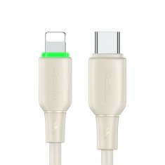 Mcdodo MCDODO POLNILEC USB-C LIGHTNING HITRI POLNILNI KABEL ZA IPHONE 1M VODIL BEŽ