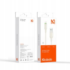 Mcdodo MCDODO POLNILEC USB STRELA HITRO POLNJENJE KABEL ZA IPHONE 1M VODIL BEŽ