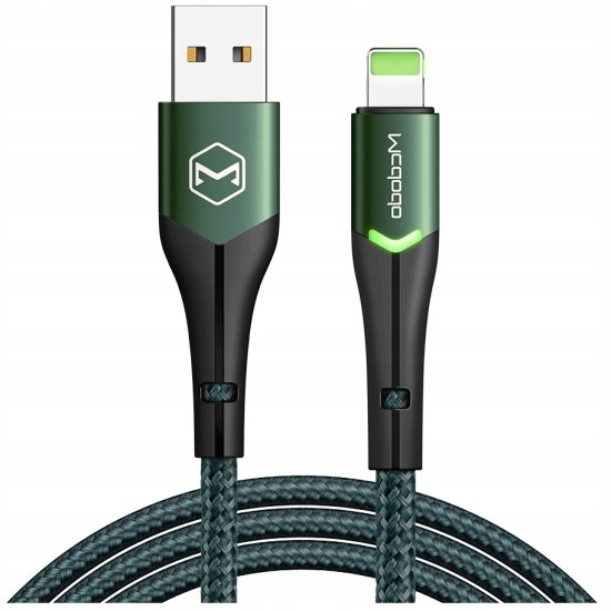 Mcdodo MCDODO USB STRELA HITRO POLNJENJE KABEL 36W ZA IPHONE 13 14 1M VODIL ZELENA