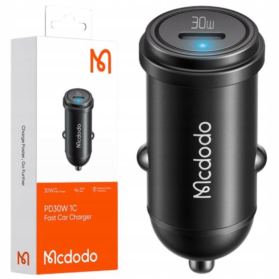 Mcdodo MCDODO MOČAN HITER TELEFONSKI POLNILEC MAJHEN USB-C 30W VODIL