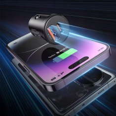 Mcdodo MCDODO MOČAN HITER AVTOMOBILSKI POLNILEC ZA TELEFON 2X USB USB-C 33W VODIL