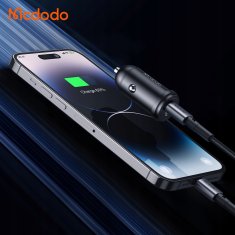 Mcdodo MCDODO HITRI AVTOMOBILSKI POLNILEC ZA TELEFON USB-C LED + KABEL LIGHTNING