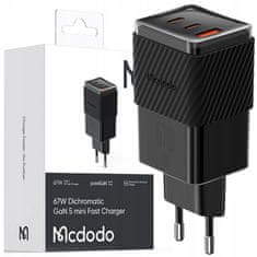 Mcdodo MCDODO HITRI POLNILEC NAPAJALNIK CUBE 3X USB-C PD USB-A GAN 67W