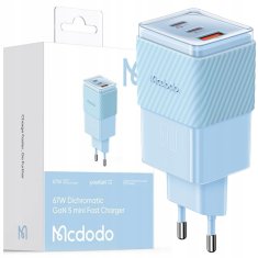 Mcdodo MCDODO HITRI POLNILEC NAPAJALNIK CUBE 3X USB-C PD USB-A GAN 67W