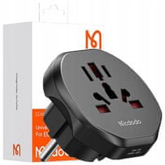 Mcdodo MCDODO ADAPTER POTOVALNI ADAPTER ANGLEŠKI VTIČ IZ EU V USA EU US UK