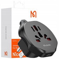 Mcdodo MCDODO ADAPTER POTOVALNI ADAPTER ANGLEŠKI VTIČ IZ ZDA V ZDA EU IN EU
