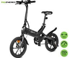 URBANFOLD i6 električno kolo, zložljivo, 40,64 cm, 250 W, 360 Wh, črno