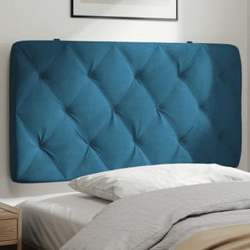 Vidaxl vidaXL Blazina za vzglavje, modra, 100 cm, žamet