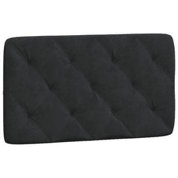 Vidaxl Blazina za vzglavje črna 90 cm žamet