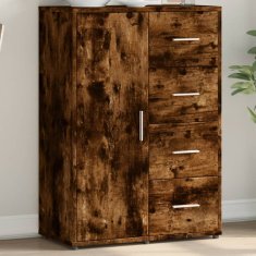 Vidaxl Komoda dimljeni hrast 60x31x84 cm inženirski les