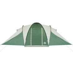Vidaxl Družinski šotor za 6 oseb zelen vodoodporen
