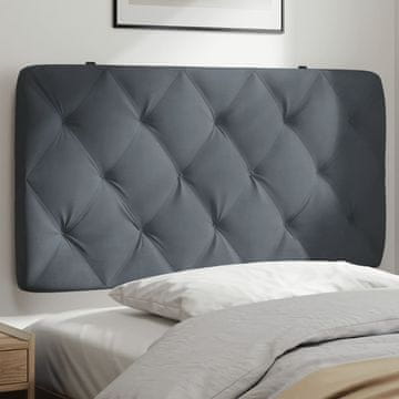 Vidaxl vidaXL Blazina za vzglavje, temno siva, 100 cm, žamet
