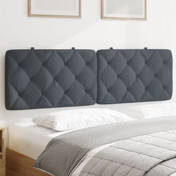Vidaxl vidaXL Blazina za vzglavje, temno siva, 160 cm, žamet